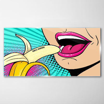 Obraz na skle Sladký banán ve stylu pop art
