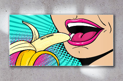 Obraz na skle Sladký banán ve stylu pop art