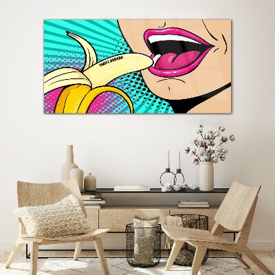 Obraz na skle Sladký banán ve stylu pop art