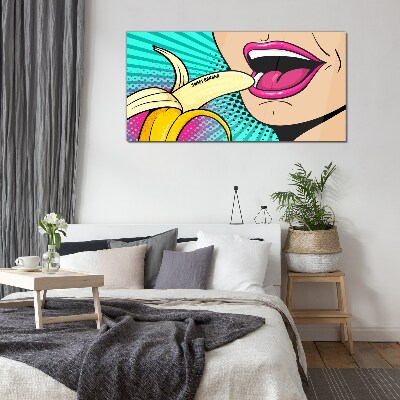 Obraz na skle Sladký banán ve stylu pop art