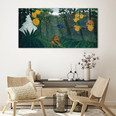 Obraz na skle Příroda květiny Lion