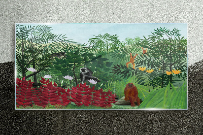 Obraz na skle Tropické las Henri Rousseau