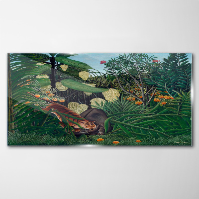Obraz na skle Jungle Tiger ovocný strom