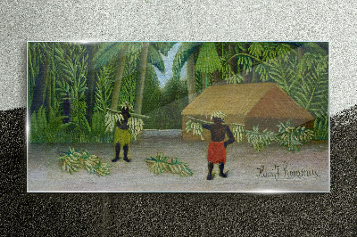 Obraz na skle Jungle Chata Palm Bananas