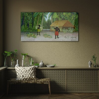 Obraz na skle Jungle Chata Palm Bananas