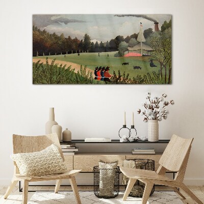 Obraz na skle Moderní vesnický les