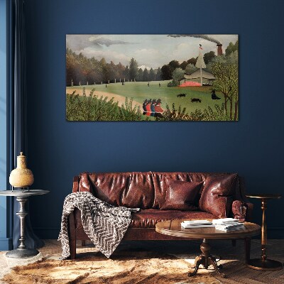 Obraz na skle Moderní vesnický les