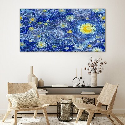 Obraz na skle Abstrakce noční hvězda obloha