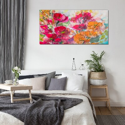 Obraz na skle Abstraktní akvarel květiny