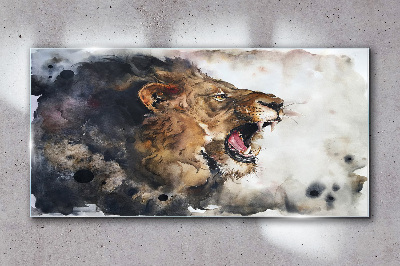 Obraz na skle Abstrakce živočišného lva