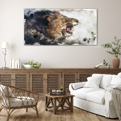 Obraz na skle Abstrakce živočišného lva