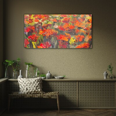 Obraz na skle Maki květiny malování