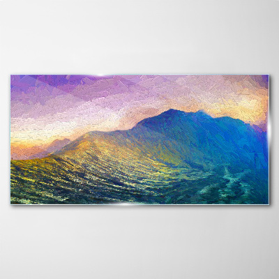 Obraz na skle Abstrakce horské nebe