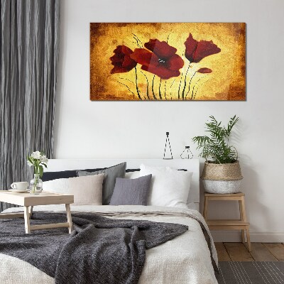 Obraz na skle Malování květin