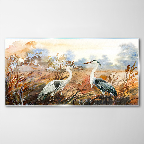 Obraz na skle Abstrakce živočišných ptáků