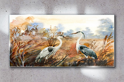 Obraz na skle Abstrakce živočišných ptáků