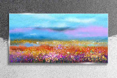 Obraz na skle Abstraktní květy