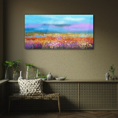 Obraz na skle Abstraktní květy