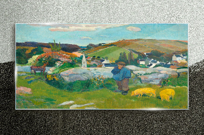 Obraz na skle Swineherd Gauguin