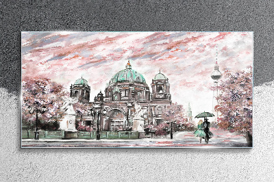 Obraz na skle Berlínská architektura v jarních barvách