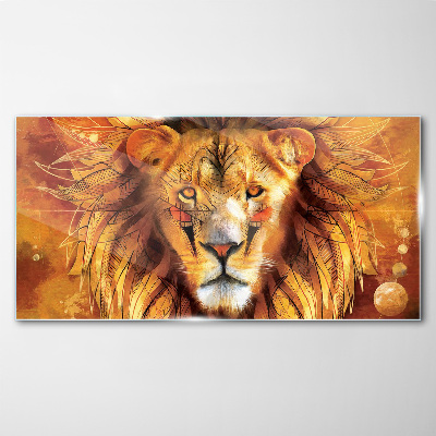 Obraz na skle Abstraktní zvířecí kočka lva