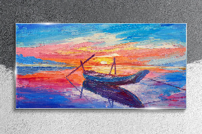 Obraz na skle Západ slunce nad klidnou vodou