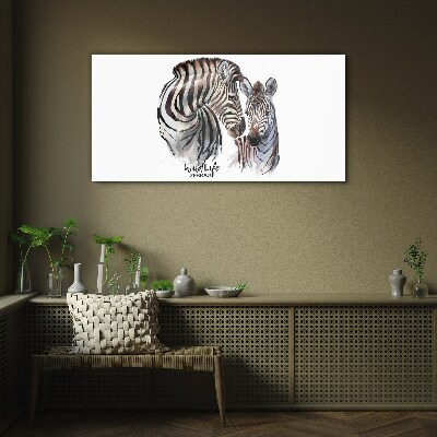 Obraz na skle Zebra ve volné přírodě