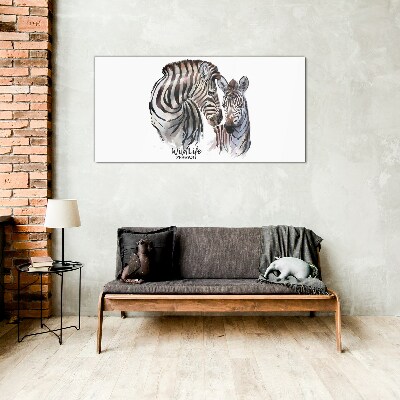 Obraz na skle Zebra ve volné přírodě
