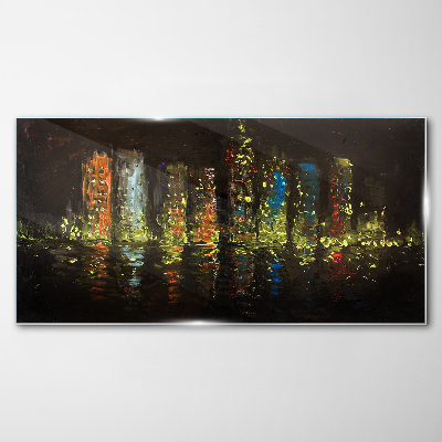 Obraz na skle Abstrakce městské světla