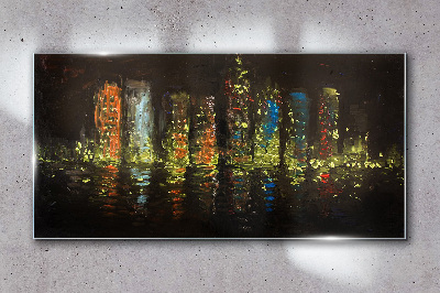 Obraz na skle Abstrakce městské světla