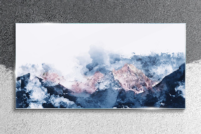 Obraz na skle Moderní akvarel hory