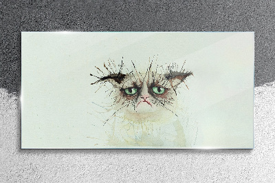 Obraz na skle Akvarel kočičí zvíře