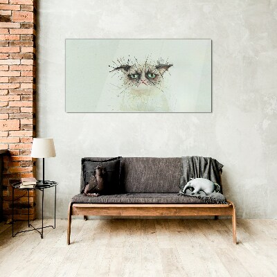 Obraz na skle Akvarel kočičí zvíře