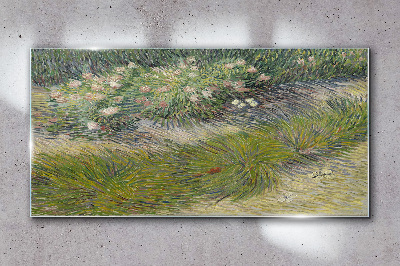 Obraz na skle Abstrakce lesní trávy