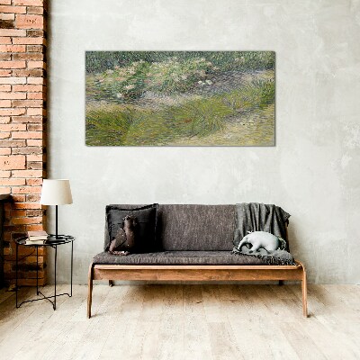 Obraz na skle Abstrakce lesní trávy