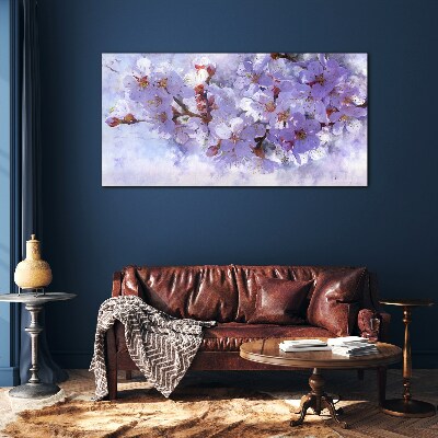 Obraz na skle Malování větví květiny