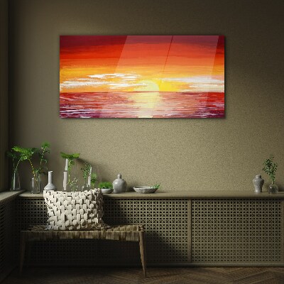 Obraz na skle Moře západ slunce mraky