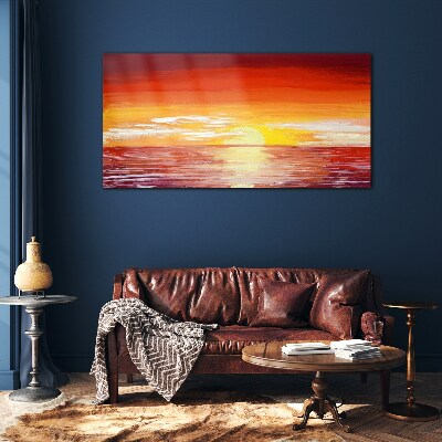 Obraz na skle Moře západ slunce mraky