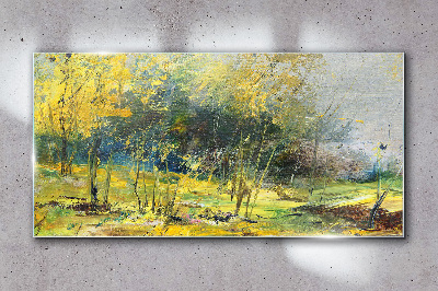 Obraz na skle Abstrakce lesa