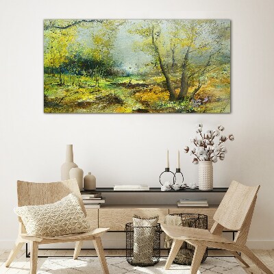 Obraz na skle Moderní abstrakce lesa