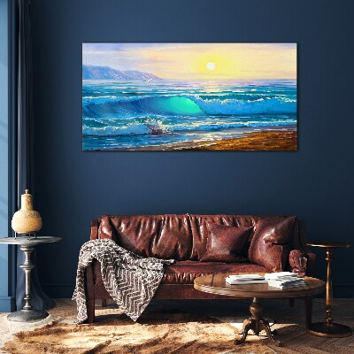 Obraz na skle Krajina mořských vln