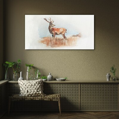 Obraz na skle Akvarel Animal Deer