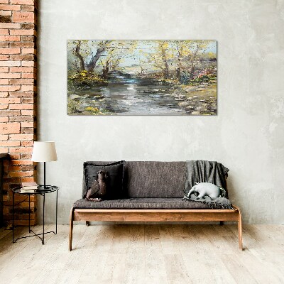 Obraz na skle Abstrakce strom řeky