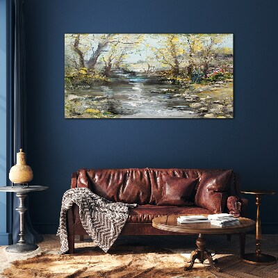 Obraz na skle Abstrakce strom řeky