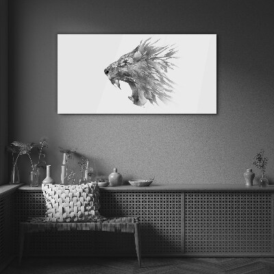 Obraz na skle Kreslení živočišného lva