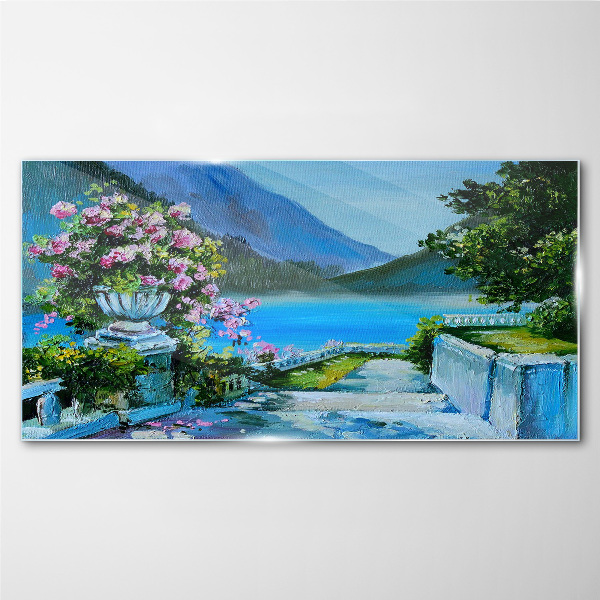 Obraz na skle Romantický výhled na jezero