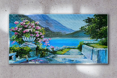 Obraz na skle Romantický výhled na jezero