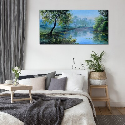 Obraz na skle Lesní řeka krajina