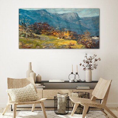 Obraz na skle Malování přírody hory