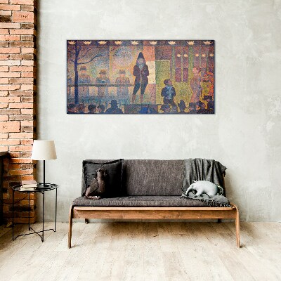 Obraz na skle Cirkusová sideshow Seurat